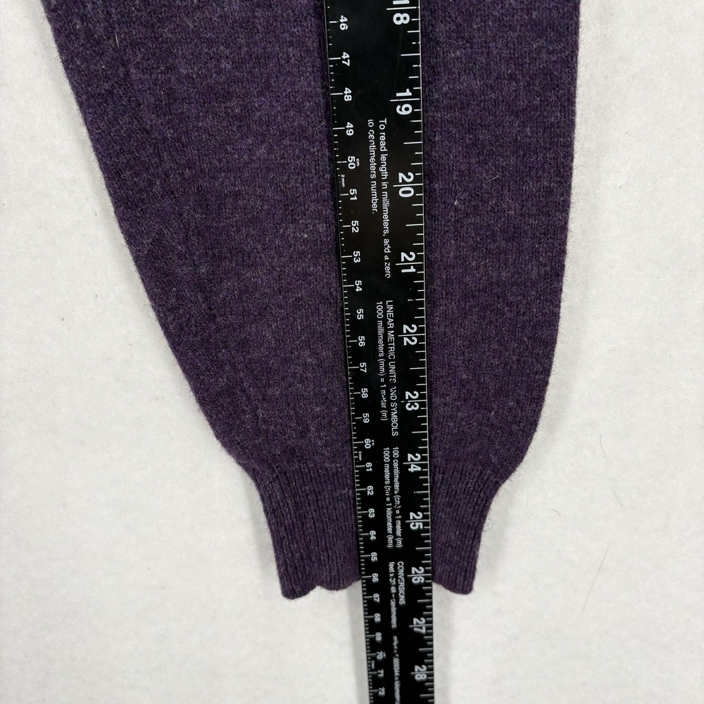 Brooks Brothers Sweater Mens Extra Large Purple Argyle Scottish Lambswool V Neck - Picture 9 of 11